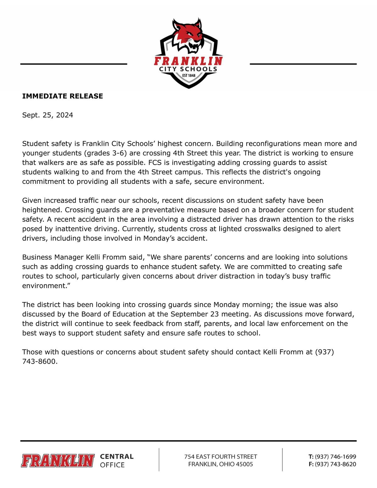 Crosswalk Press Release